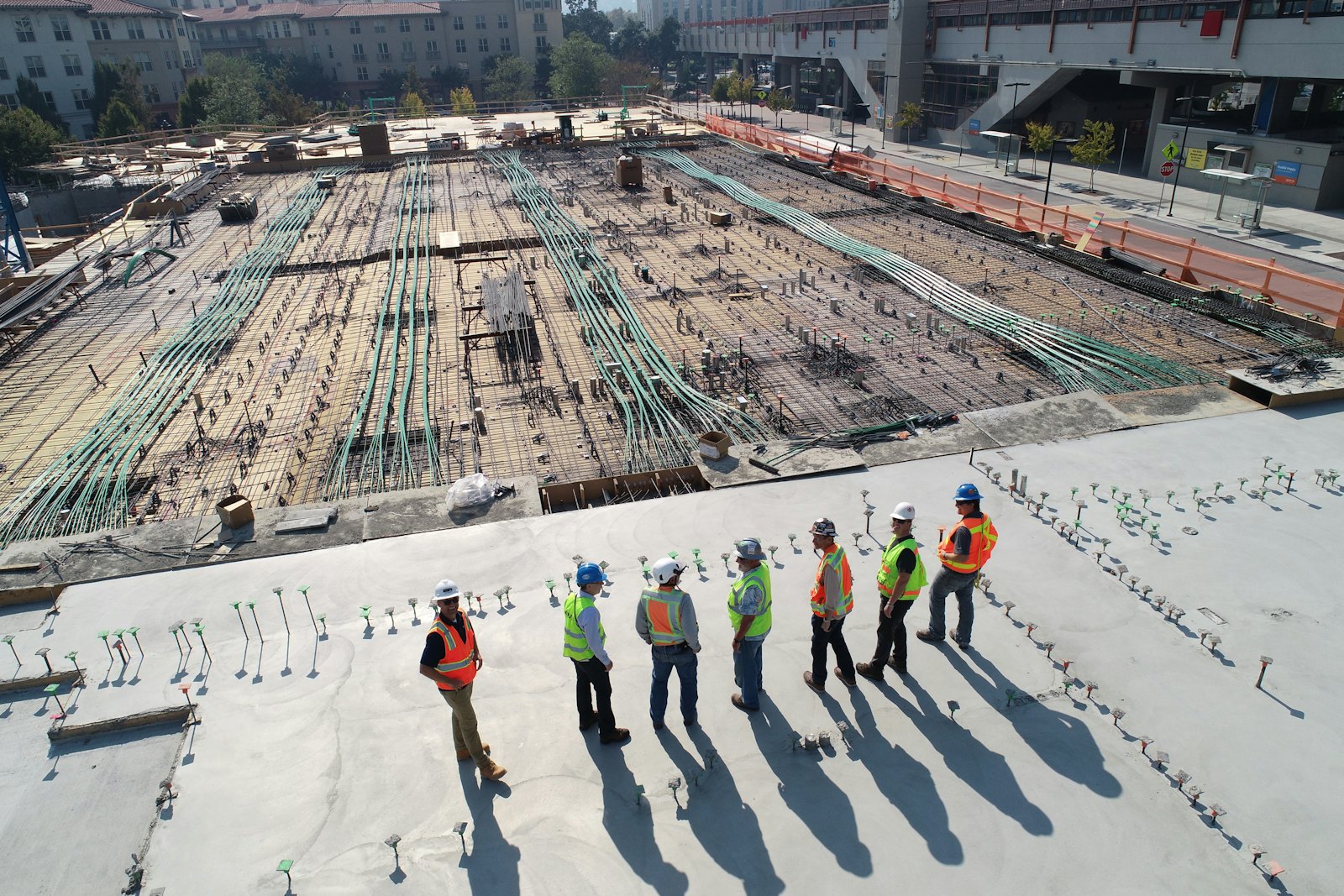A large construction and infrastructure site
