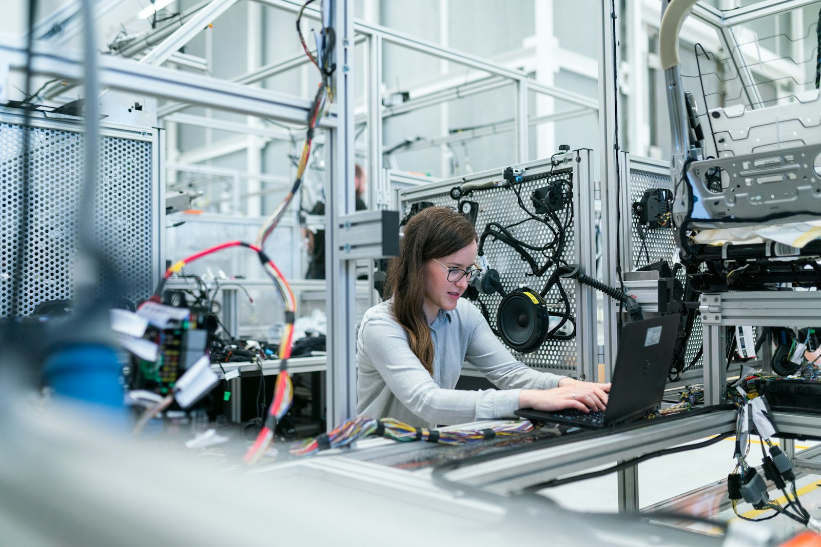 A modern manufacturing and production line